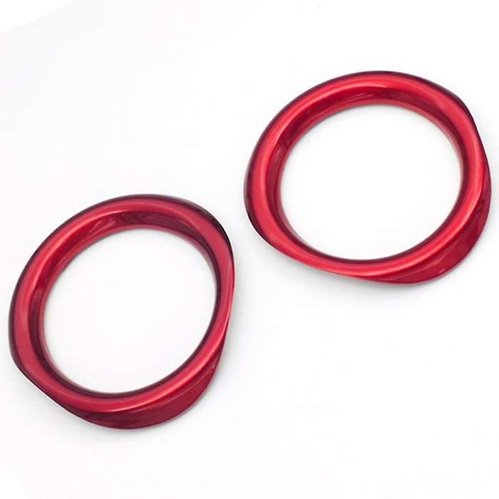 4Pcs Red Car Front and Rear Fog Light Trim Tail Lamp Frame Cover for C- 2017 2018