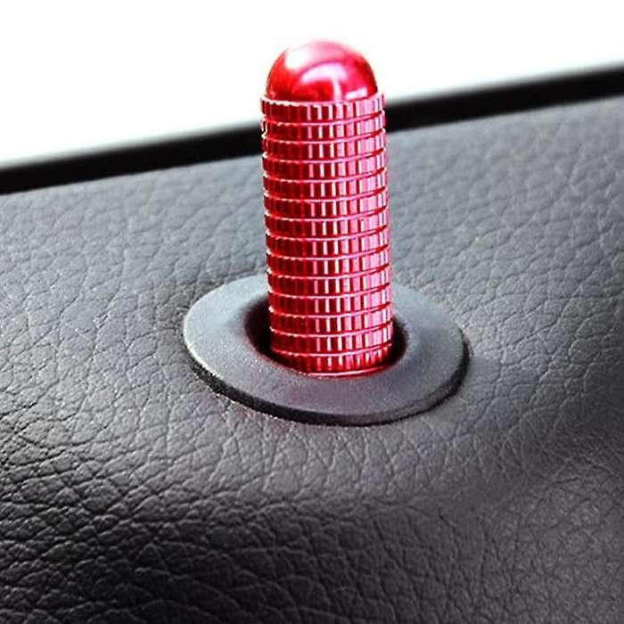 4Pcs Red Aluminum Alloy Bolt-on Replace Door Lock Knobs Compatible for C E S GLC Class(W205 W213 X20
