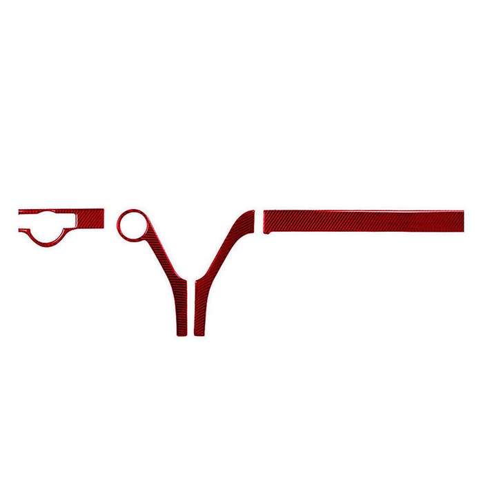 4Pcs Red Carbon Fiber Dashboard Cover Trim for C-Class W204 07-10