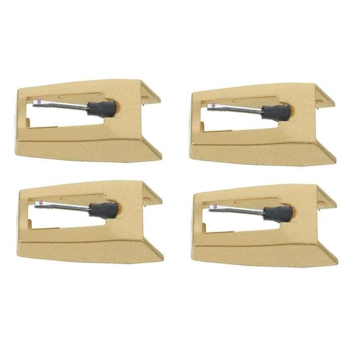 4Pcs Replacement Stylus Vinyl Record Player Needles Diamond Turntable Stylus with a Stylus Cleaning