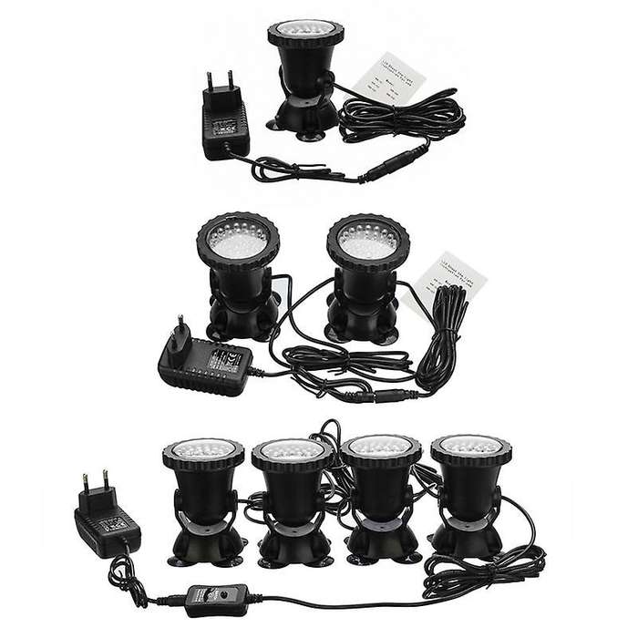 4Pcs Rgb Led Underwater Spotlight Waterproof Ip68 Underwater Color Spotlight 7 Colors Change Swimmin