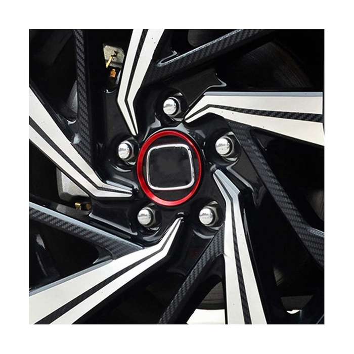 4pcs Rings Wheel Center Caps Trim for 2020-2016 Rims Center Cover Decoration Aluminum Alloy