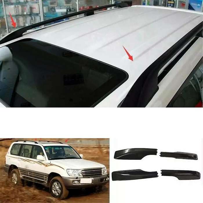 4pcs Roof Rack Rail End Cover Shell for Land Cruiser 1998-2007 63491-60060 63492-60060 63493-60070 6