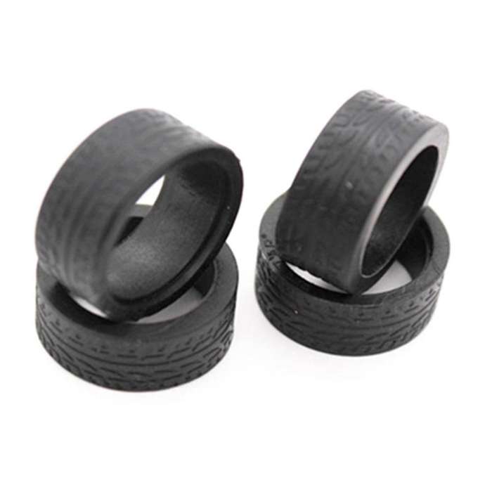 4Pcs Rubber Tyre Tires Wheel for K969 K989 P929 Iw04M Awd Iw02 Mini-Z Mini-D Mini-Q 1/28 RC Drift Ra