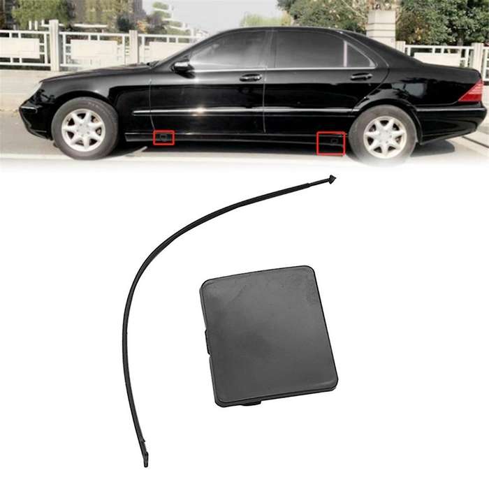 4pcs Side Skirt Jack Hole Cover Bumper Cap 1406980330 for S-Class W140 W220 2000-2006