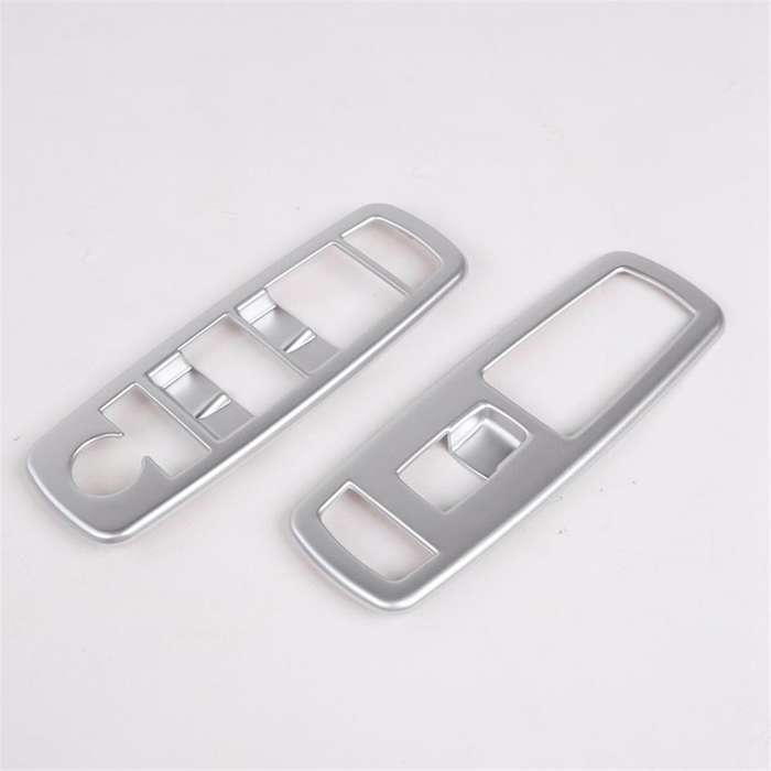 4pcs Silver Car Inner Window Lift Trim Switch Panel Cover for Ram 2010-2017/charger Durango 2011-20