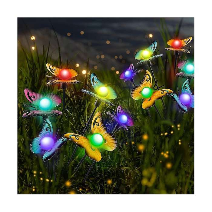 4pcs Solar Garden Lights Solar Swaying Light, 6led By Wind, Outdoor Lights for Yard Patio Decoration