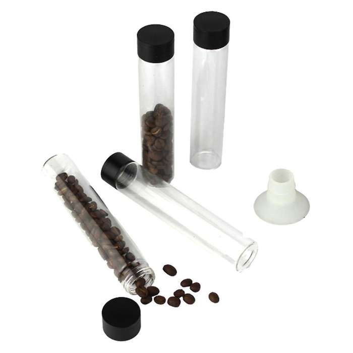 4PCS Single Dose Bean Cellar Coffee Bean Packaging Bottle Test Tube Storage and Preservation Coffee