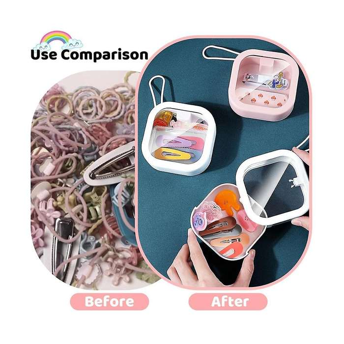 4pcs Small Portable Hair Tie Holder Organizer Holder Travel Qtip Holder Cotton Swabs Dispenser Hair