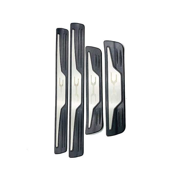 4Pcs Stainless Steel Door Sill Scuff Plate Pedal Threshold Trim Cover for Venza 2020 B