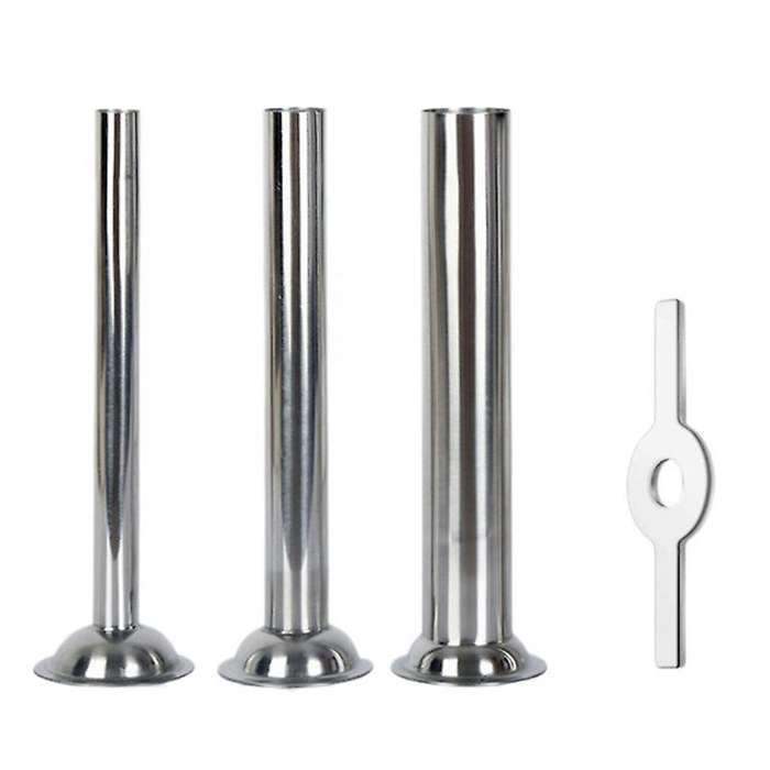 4Pcs Stainless Steel Sausage Stuffer Filling Tubes Funnels Nozzles Spare Parts for Sausage Maker 1.2