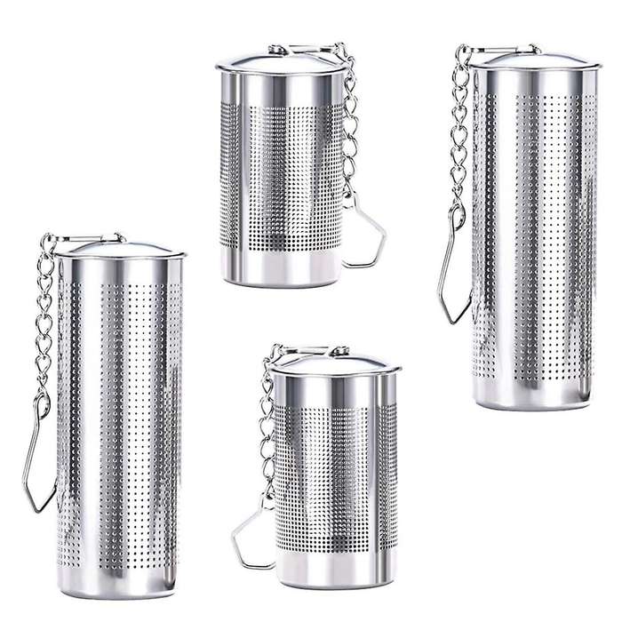 4PCS Tea Infusers for Loose Tea,Tea Filter with Lid,Stainless Steel Tea Strainer with Chain Hook, Te