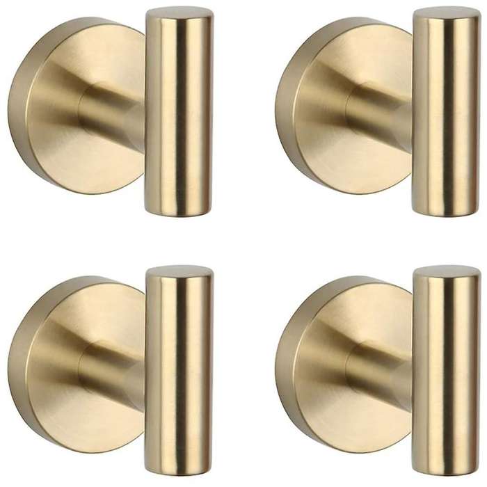 4Pcs Towel Hook Bathroom Hook Wall Coat Hook, Robe Hook for Bathroom Kitchen, Garage, Home Hotel Off