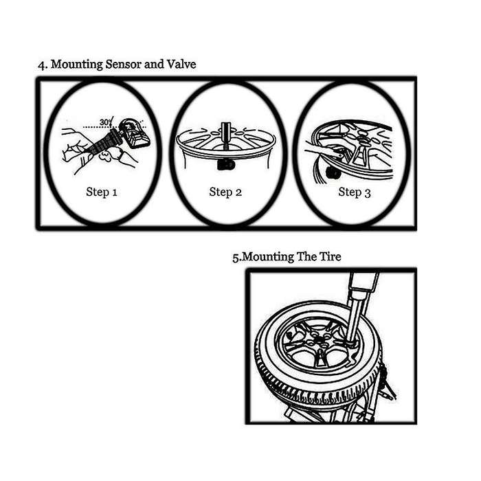 4Pcs TPMS Tire Pressure Monitoring Sensor for Actyon Korando 433MHZ 41990-34000 4199034000