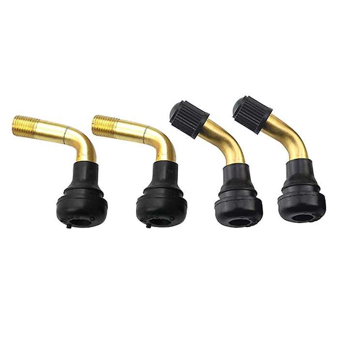 4pcs Tyre Valves Stem Right Angle Snap-in Rubber Brass for Electric Scooter and Electric Scooter