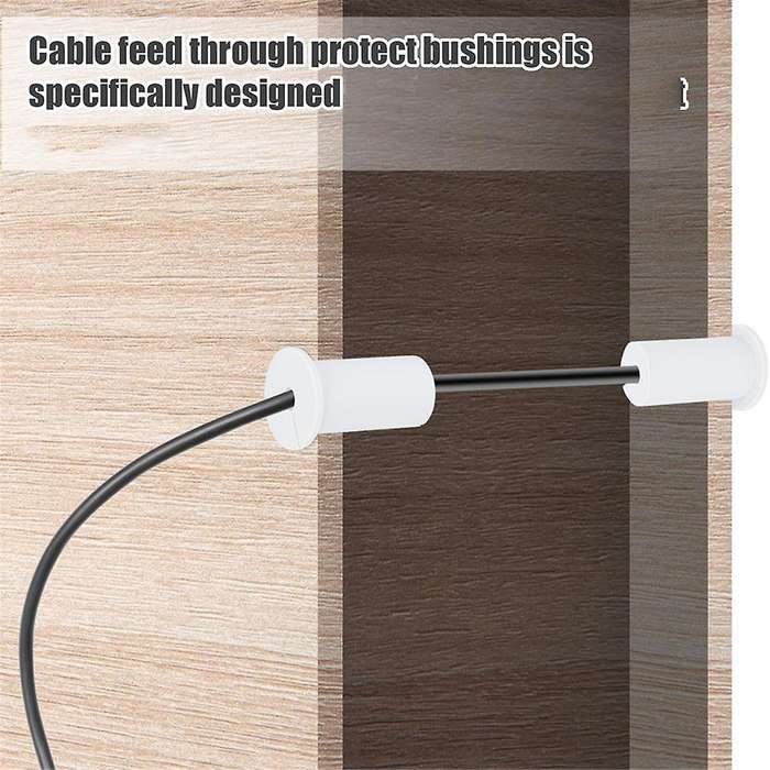 4Pcs Wall Hole Cable Routing Kit for , Silicone Cable Feed Through Bushings Wall Grommets for 1Inch