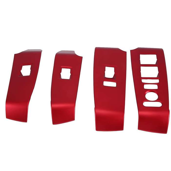4pcs Window Lift Switch Cover Trim Decor for 11th 2022 2023 Red Interior Accessories