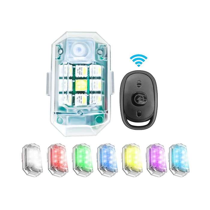 4pcs Wireless Remote Control Led Strobe Light for Car Motorcycle Bike 7 Colors Anti-collision Flash