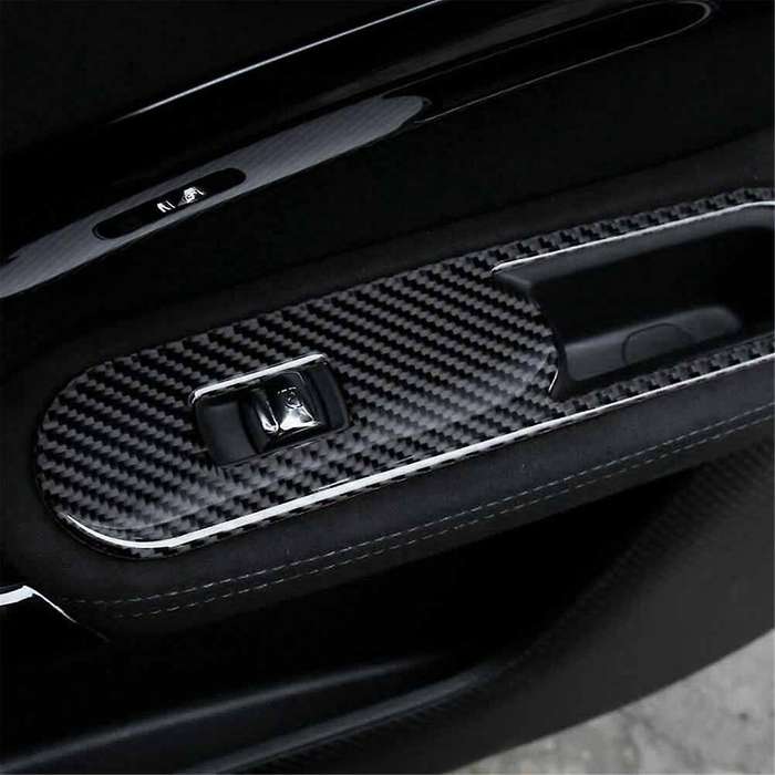 4pcs Window Lift Switch Trim Car Door Switch Panel Trim for Countryman F60 2017 2018 2019 2020