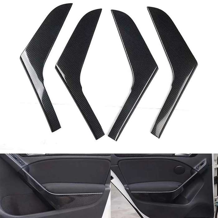 4pcs/lot Car Stickers Abs Carbon Fiber Grain Interior Door Armrest Decoration Cover for Golf 6 Mk6