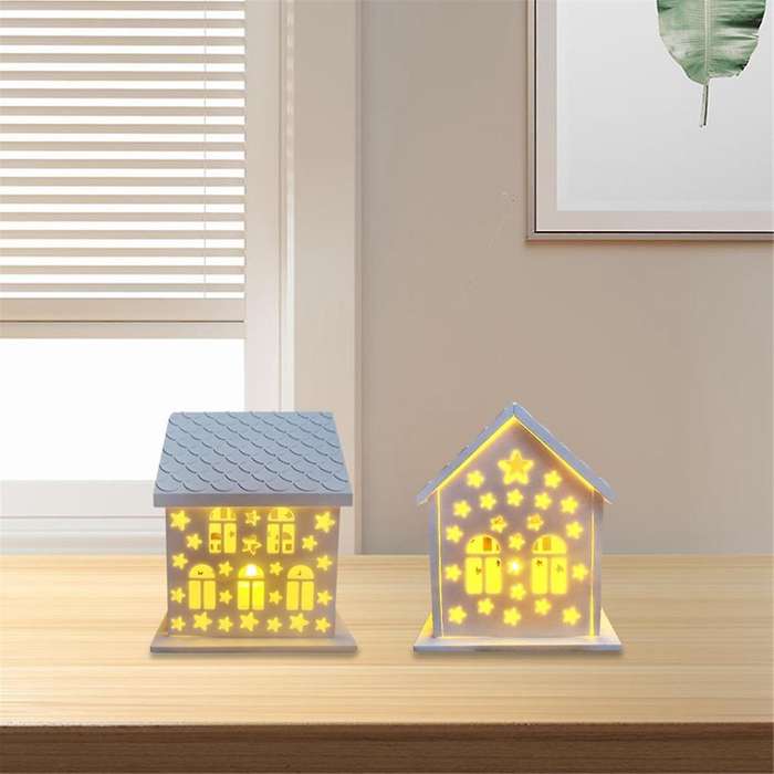 4pcs/Set 3D House Silicone Molds for Resin Concrete Star House Candle Holder Mold House Shaped Decor
