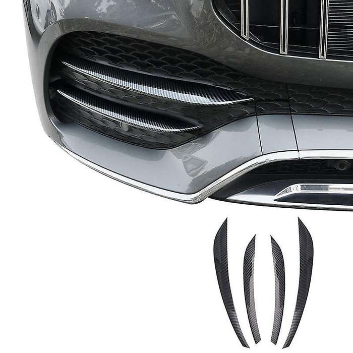 4Pcs/Set Carbon Fiber Car Sticker Front Bumper Grille Fog Light Trim Cover for GLS450 2020