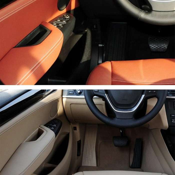 4Pcs/Set Car Interior Inner Door Handle Pull Trim Bowl for  F25 F26 X3 X4 2011-2017 Cream Color