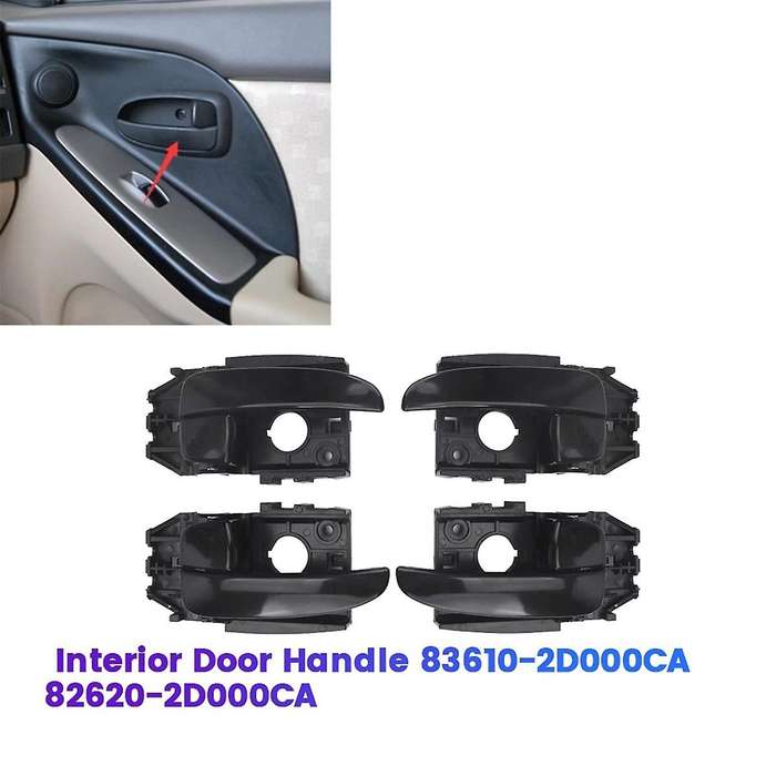 4pcs/Set Left+Right Interior Door Handle Assembly 836102D000CA 826202D000CA for 2001-2006 83610-2D00