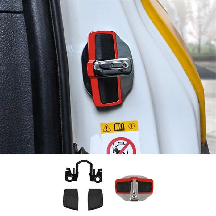 4Set Car Door Stabilizer Door Lock Protector Latches Stopper Covers for All Series Land Cruiser Alph