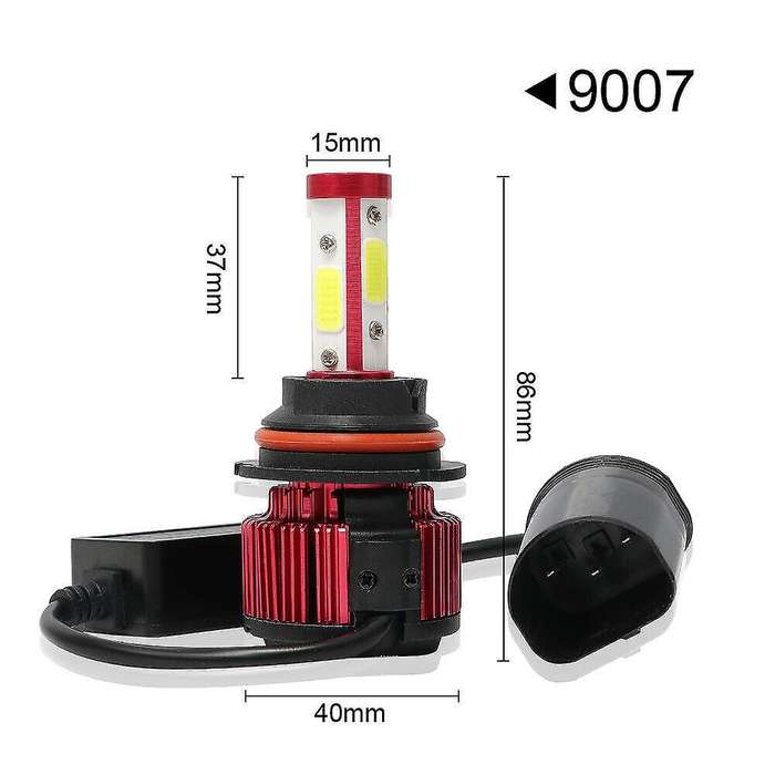 4Side 9007 HB5 COB LED Headlight Kit 32500LM Hi-Lo Beam Bulbs