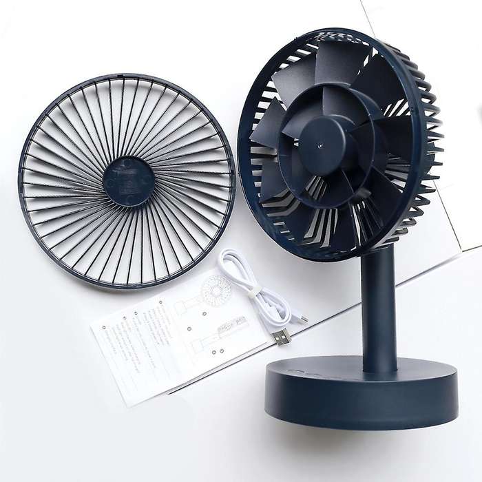 4W Table Desk Fan Rotatable Cooling Fan Quiet Bedside Fan for Home Office Portable Outdoor Travel Fa