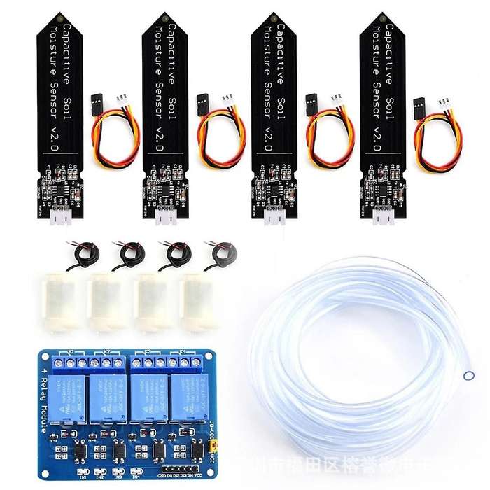 4-Way Auto Watering DIY Kit with Motherboard for R3 4-Way Relay Auto Watering Garden Flower Kit