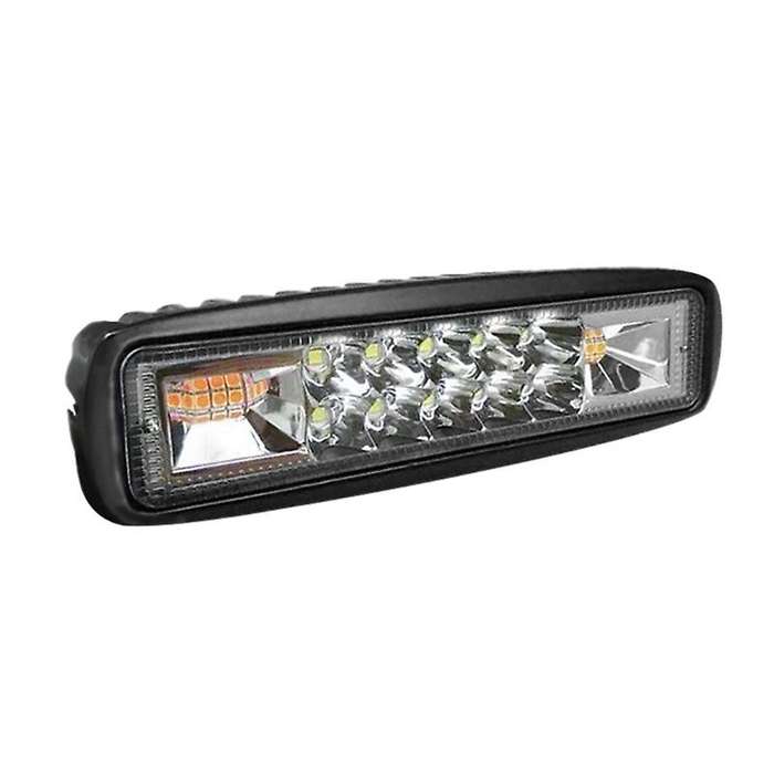 4X Amber/White 6 Led Car Truck Emergency Beacon Warning Hazard Flash Strobe Light