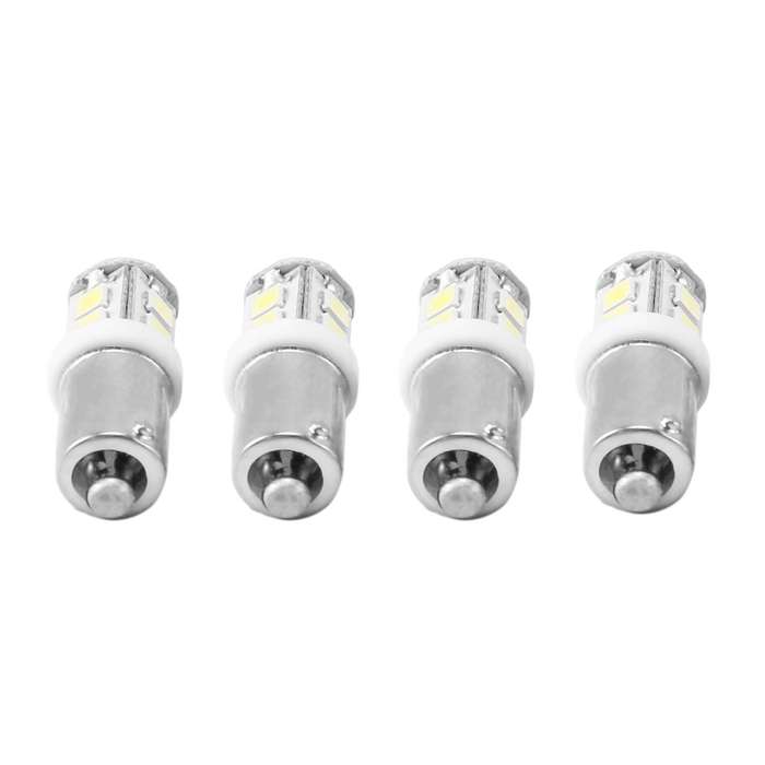 4x T11 BA9S 233 BAYONET 10 SMD LED Car Wedge Interior Side Light Bulb White