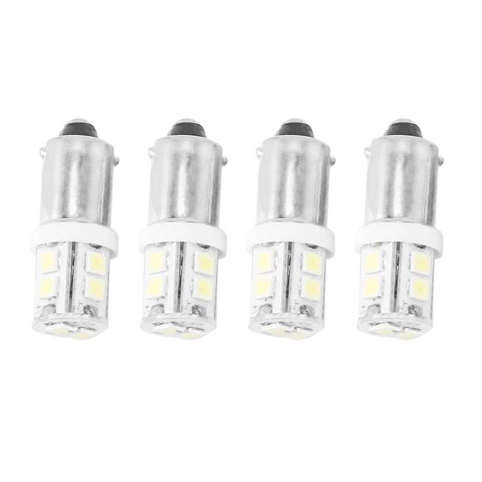 4x T11 BA9S 233 BAYONET 10 SMD LED Car Wedge Interior Side Light Bulb White