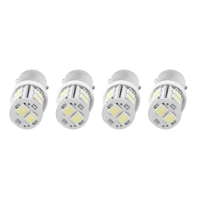 4x T11 BA9S 233 BAYONET 10 SMD LED Car Wedge Interior Side Light Bulb White