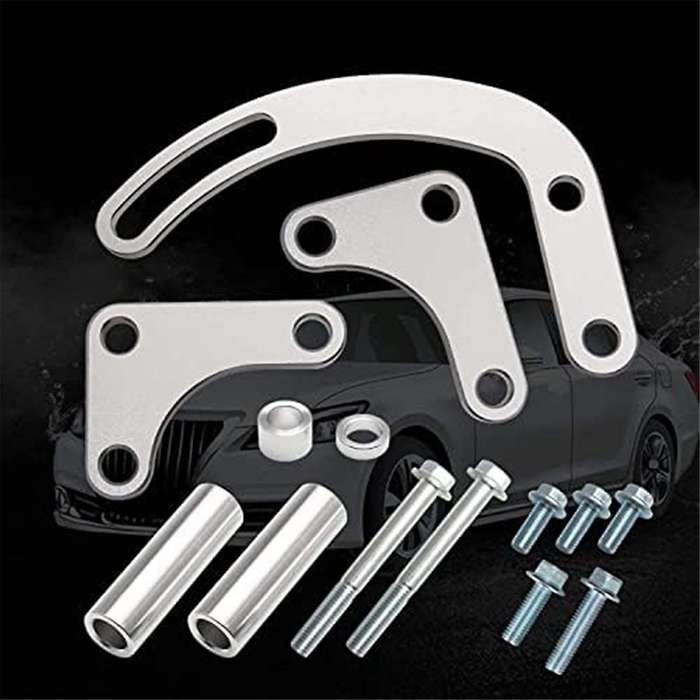 for Power Steering Pump Bracket Compatible for 350 Small Block Lwp Long Water Pump 551522 Adjustable