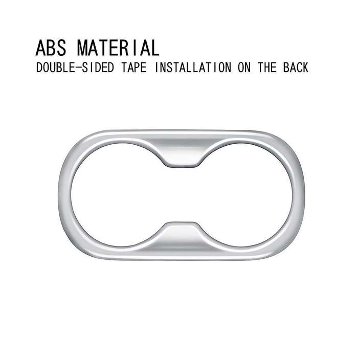 for Prius 60 Series 2020-2023 Silver Car Rear Armrest Water Cup Holder Decoration Frame Cover Trim