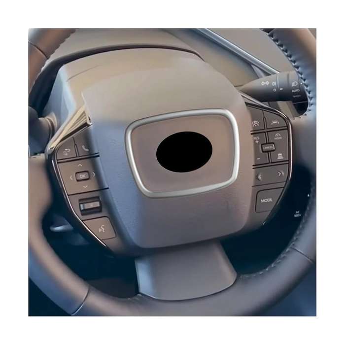for Prius 60 Series 2020-2023 Silver Car Steering Wheel Ring Trim Interior Frame Cover Trim