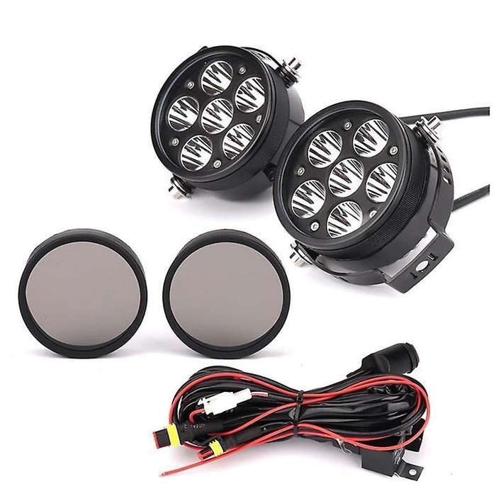 for R1200GS LC ADV R1250GS F900R R9T Universal Motorcycle LED Auxiliary Headlight Fog Lights Spotlig