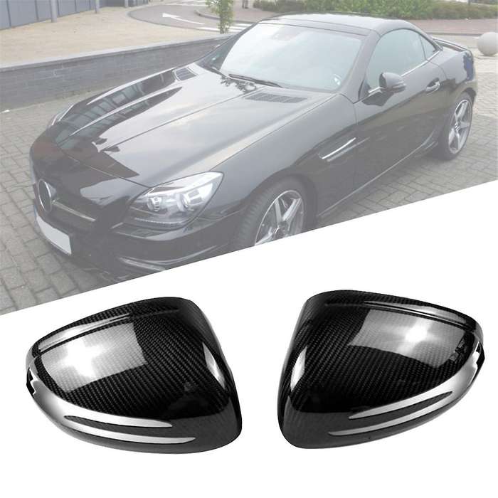 for R172 R197 R231 Slk200 Sl Real Carbon Fiber Side Rear View Mirror Cover Trim Side Wing Mirror Cap