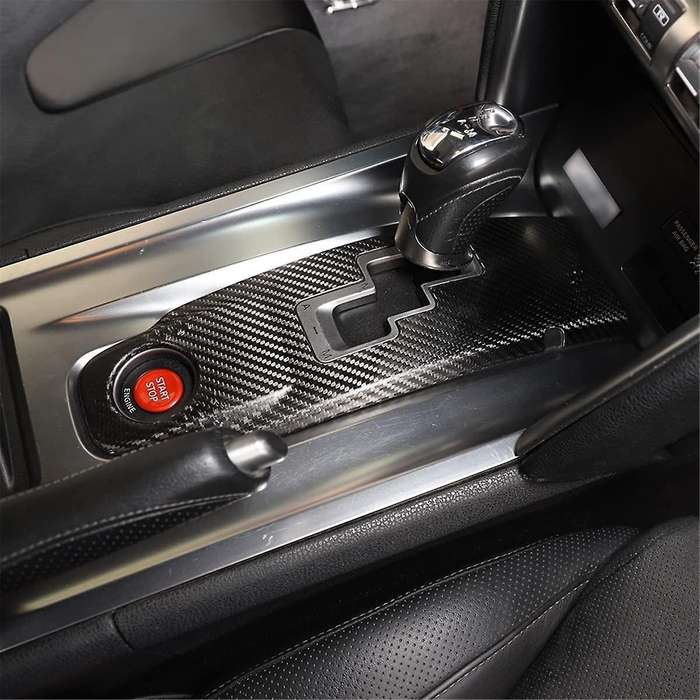 for R35 2008-2016 Dry Carbon Fiber Center Console Gear Panel Frame Decoration Cover Trim Interior Ac