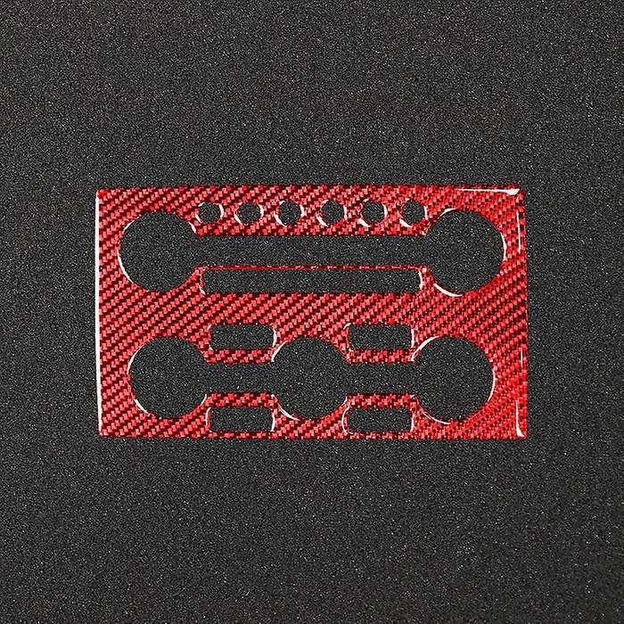 for R35 2009-2015 Carbon Fiber Radio Climate Control Console Sticker A/C CD Panel Cover Trim Frame R