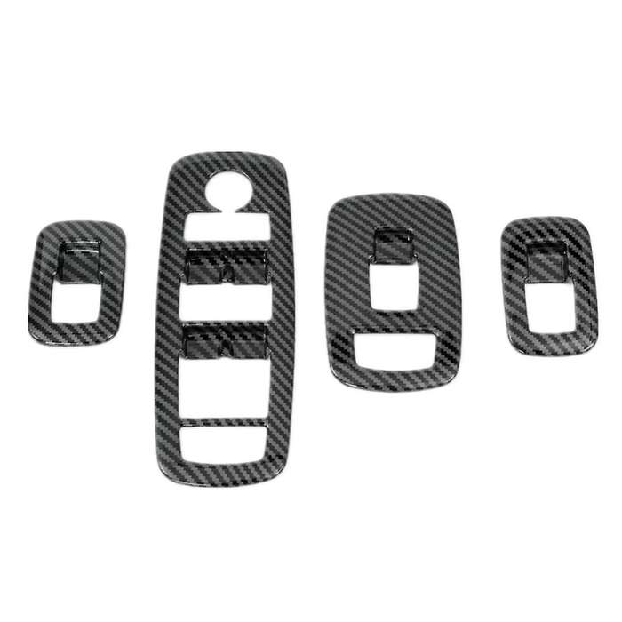 for Ram 1500 2019-2023 Lhd Car Window Lift Trim Switch Panel Cover Trim Accessories,abs Carbon Fibe