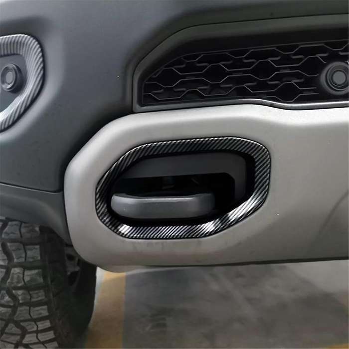 for Ram 1500 2021-2023 Car Front Fog Lamp Light Cover Trim Accessories Abs Carbon Fiber 4pcs