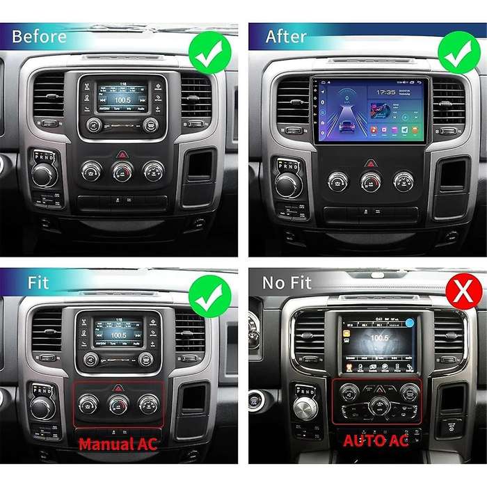 for Ram 1500 2500 3500 2013-2018 Car Stereo, 2+32g Android 12 9inch Touch Screen Radio Carplay Andro