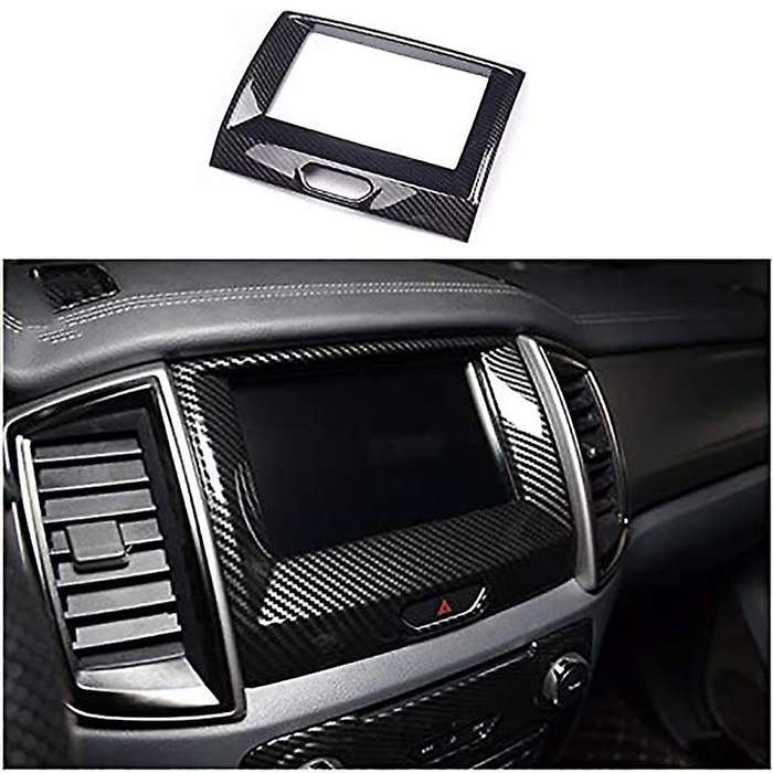 for Ranger Everest Endeavor 2015+ Carbon Fiber Inner Center Navigation Cover Trim Frame Decorator C