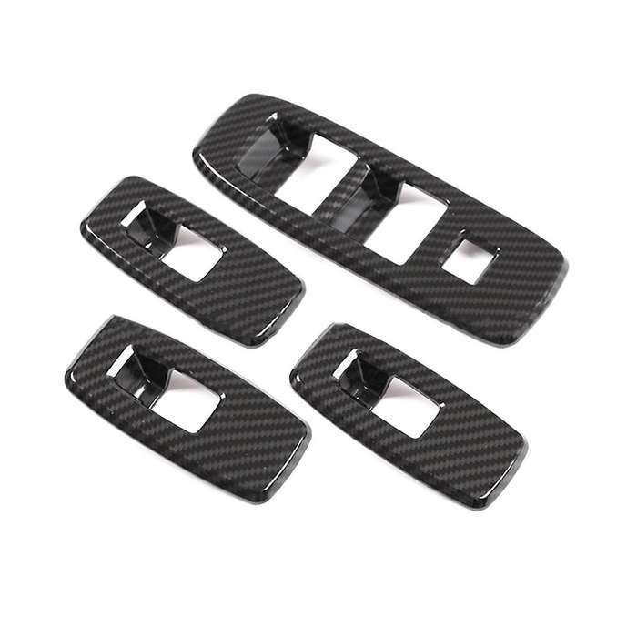 for Road Shaker Door Window Lift Panel Carbon Fiber Door Window Switch Cover Trim