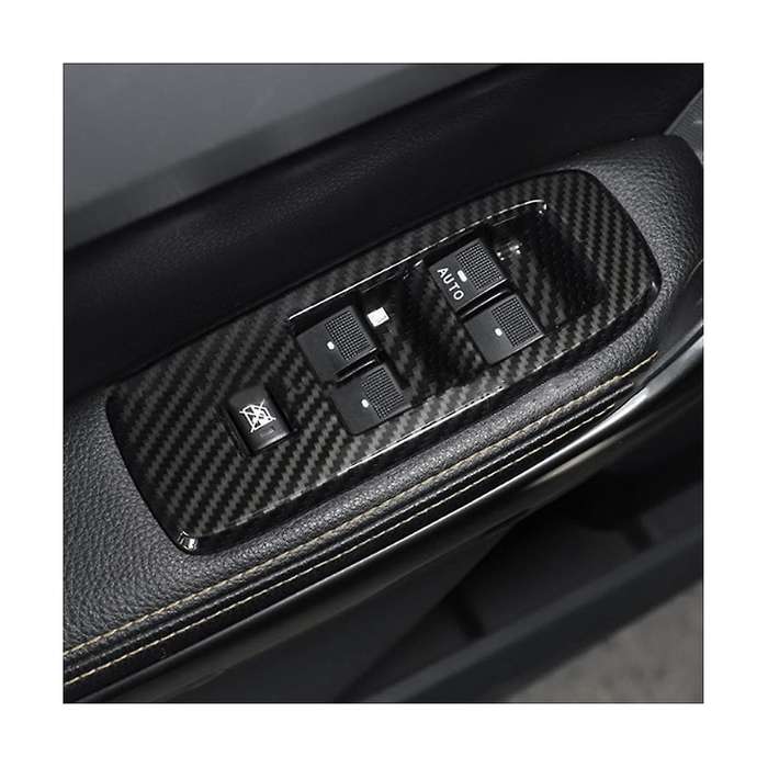 for Road Shaker Door Window Lift Panel Carbon Fiber Door Window Switch Cover Trim