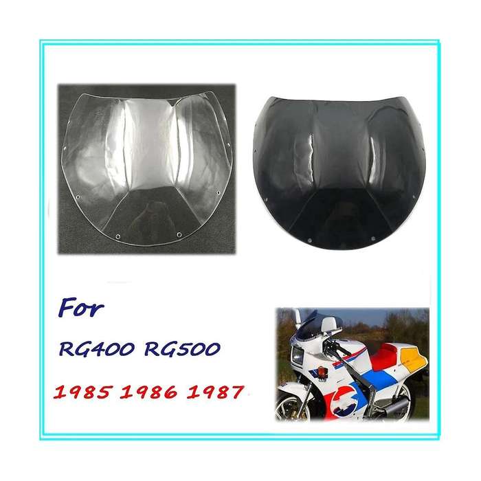 for Rg400 Rg500 Gamma Motorcycle Windshield Windscreen Front Deflector Wind Screen -1987 Transparen
